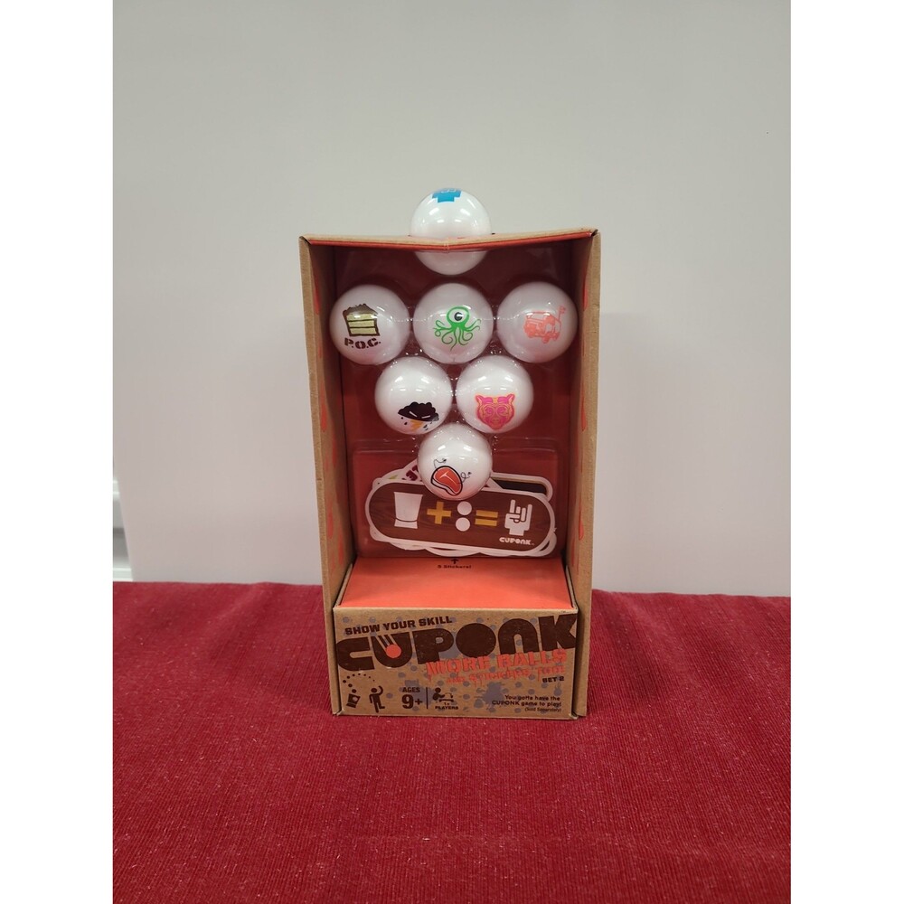 New Hasbro CUPONK Game  Expansion Set 7 Ball Refills 5 Collectible Stickers
